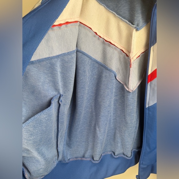 Vintage Blue Tag Nike Red White Blue Track Jacket Unisex Retro Rare 1980’s Large - Picture 6 of 14